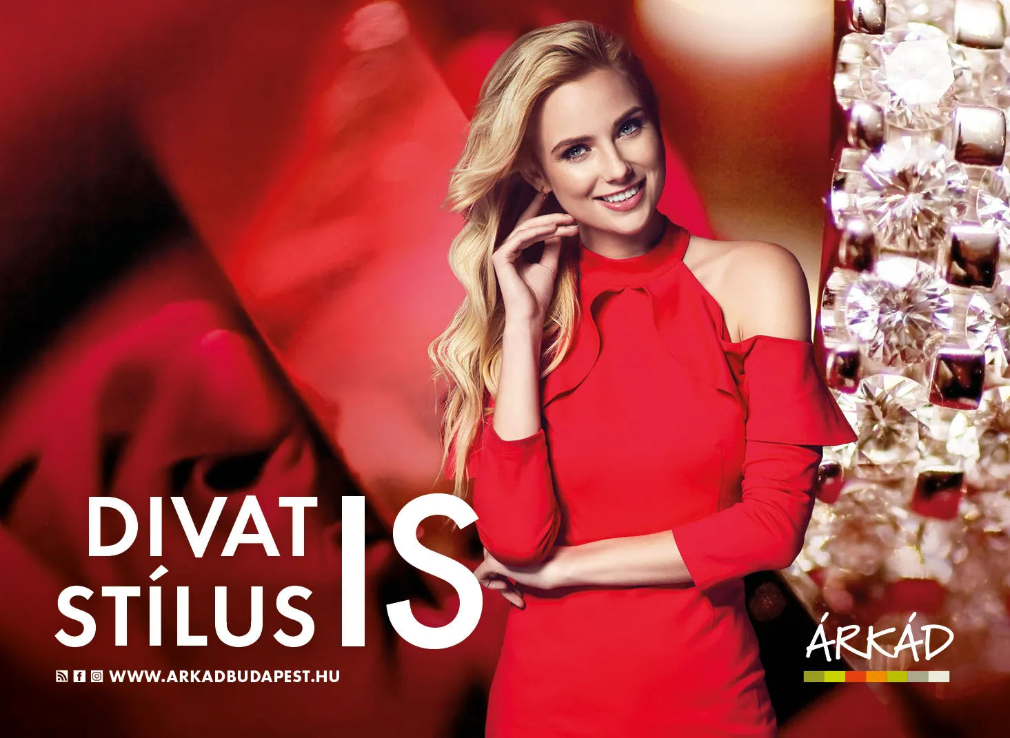 Fashion campaign poster, red