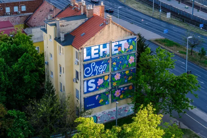 Billboard on a building wall