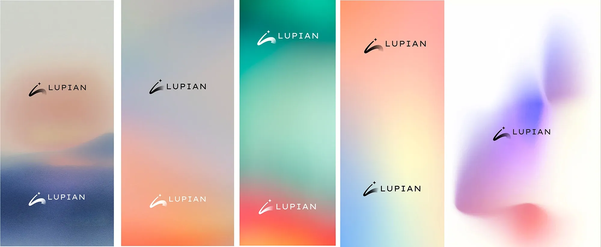 Lupian logo: Colour moods and tests