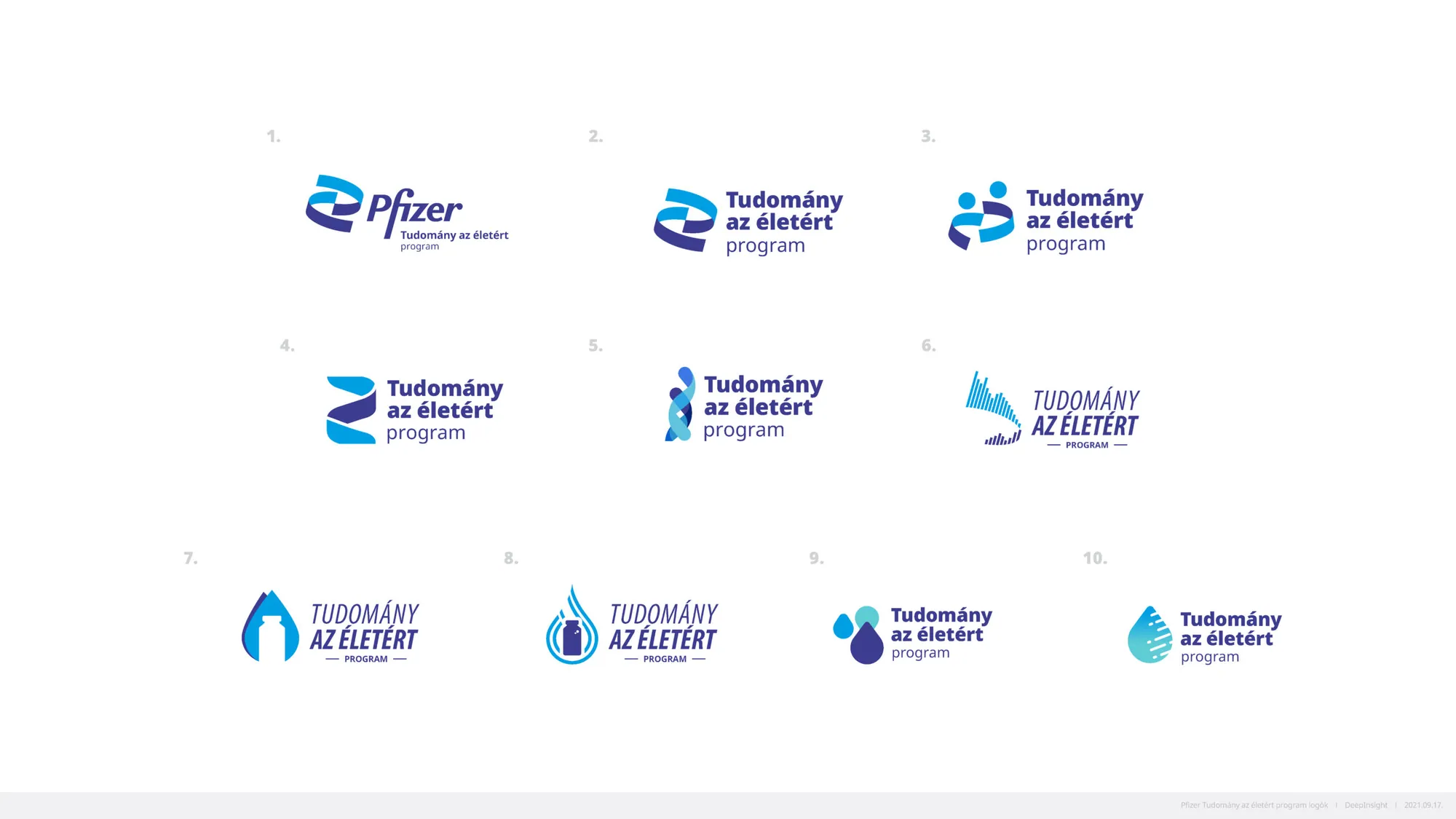 Logo concepts for “Tudomány az életért”