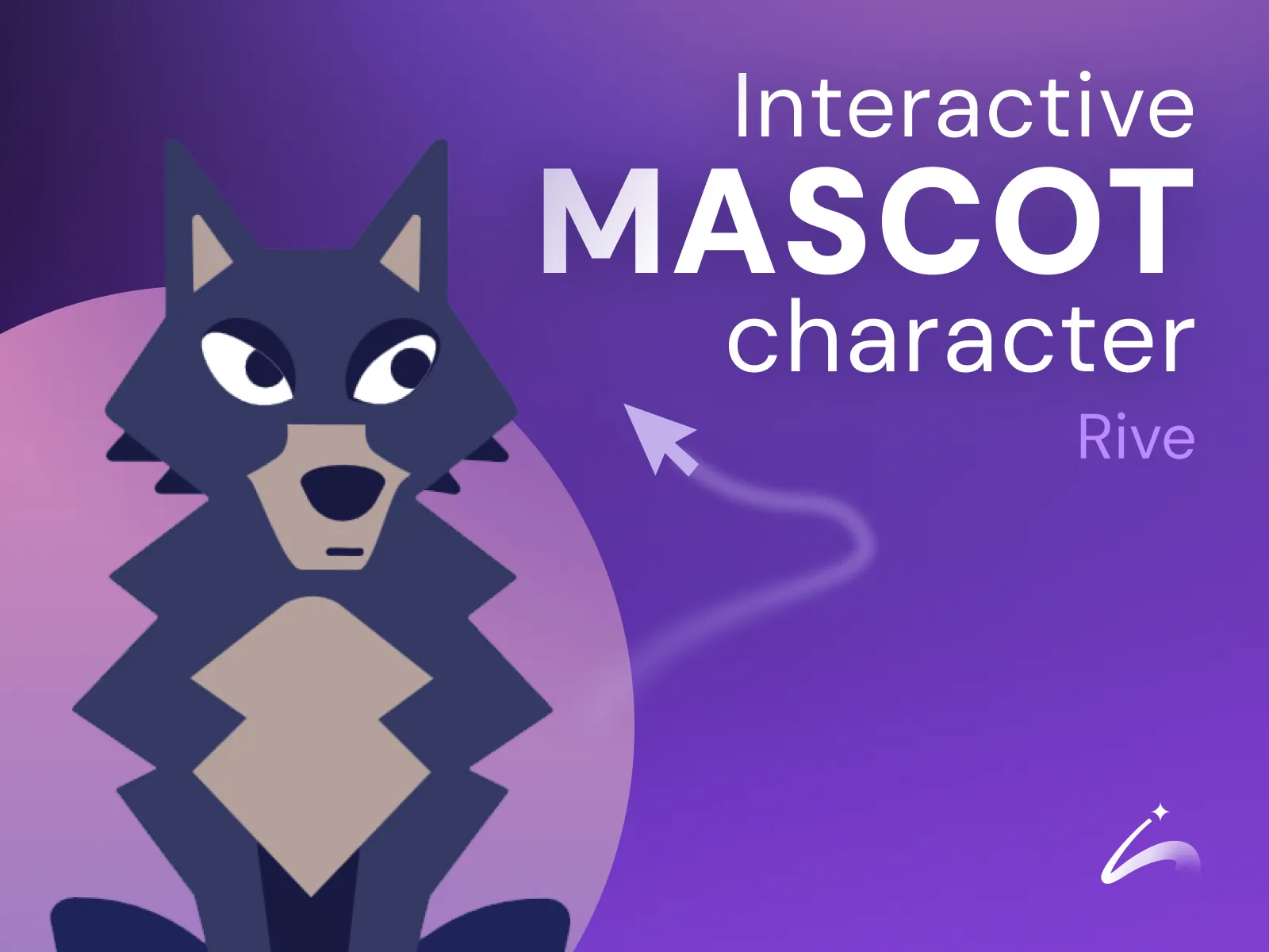 Interactive wolf mascot