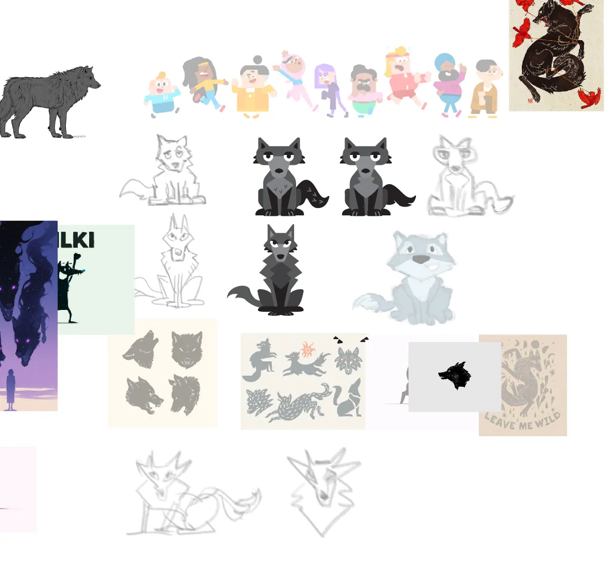 Wolf references and sketches