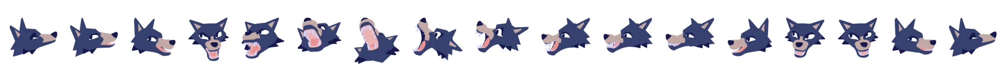 Wolf head turn sequence