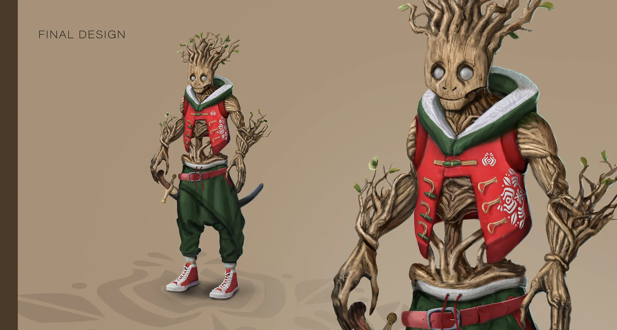 Wooden Peter character turnaround